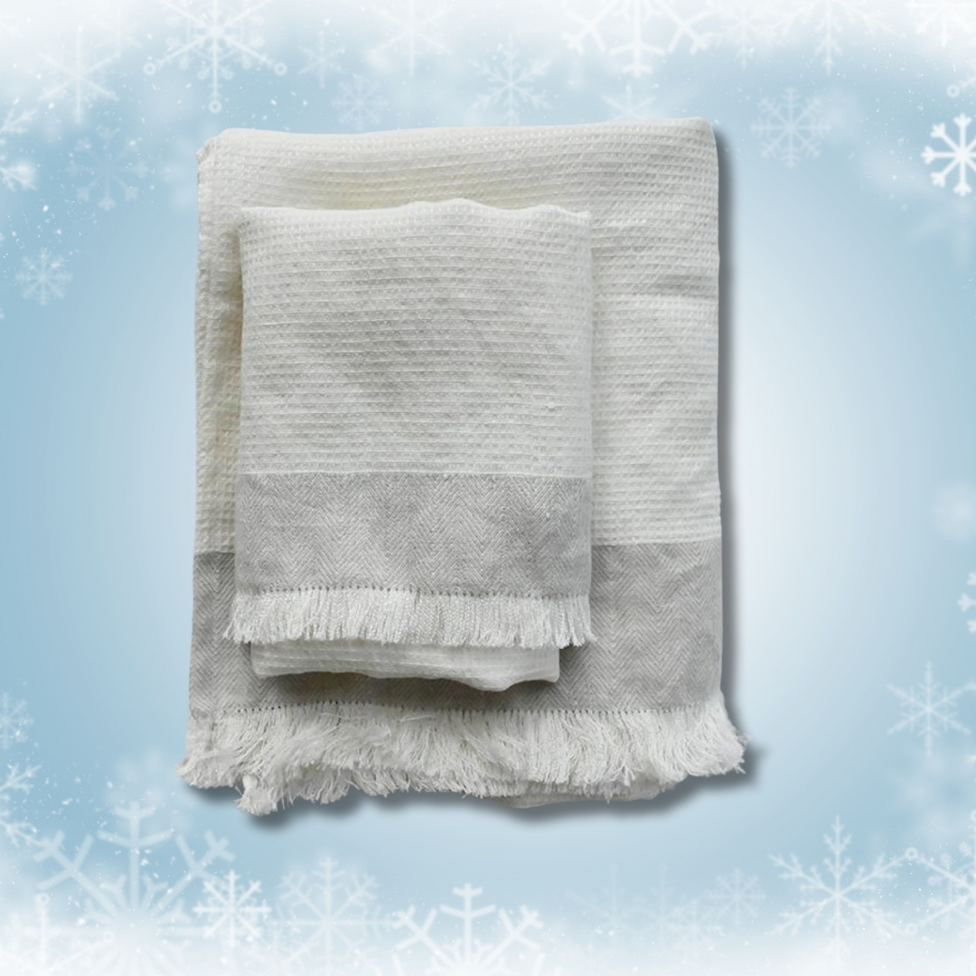 〈ギフト〉リネン100％ ワッフル タオル